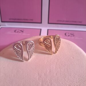 Anillo de acero dorado